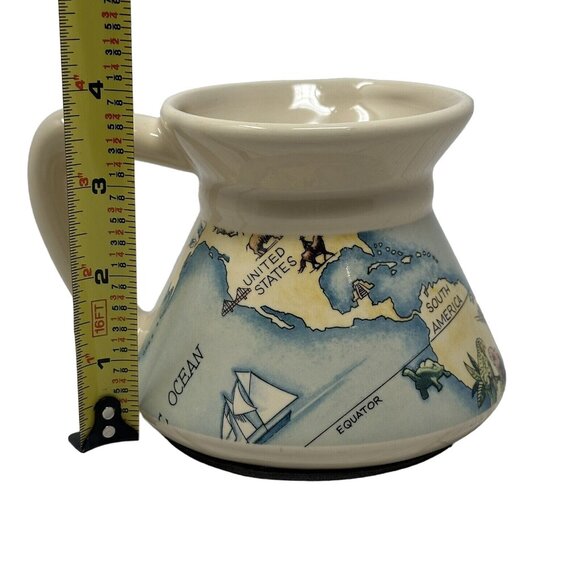 No Spill Travel Coffee Mug Passport to Adventure Map Atlas Vintage Applause - Picture 11 of 11